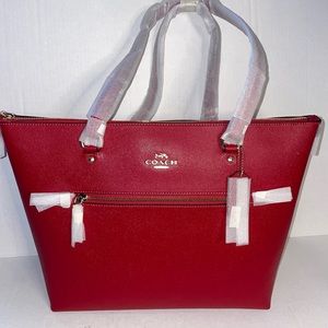 X-Large Red Coach Tote